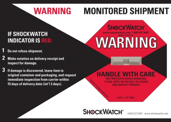 ShockWatch L-47 震盪檢知器